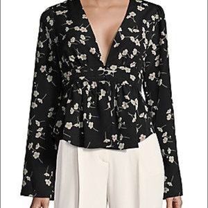 BCBGeneration V-Neck Floral Top